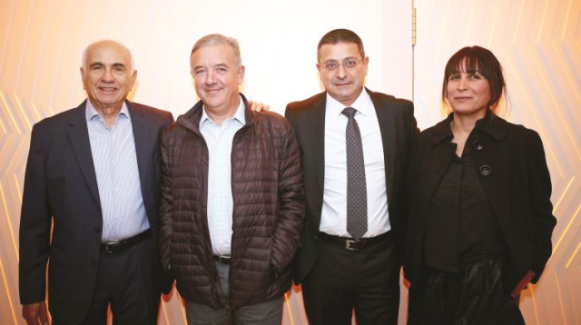 נורית כהן, רונן טוב, יונל כהן וישראל מקוב, הלאונג' (צילום: דרור כץ)