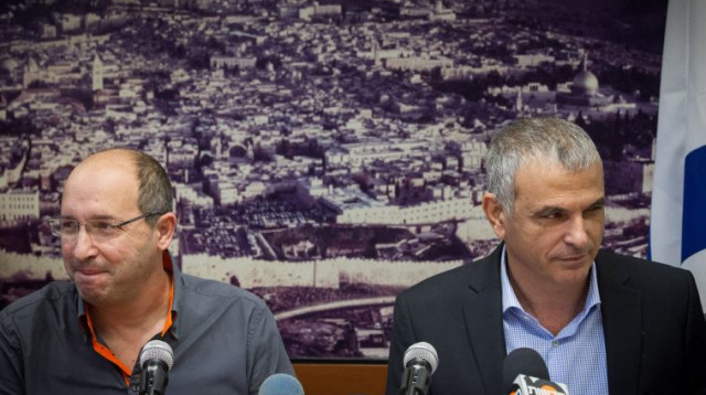 משה כחלון ואבי ניסנקורן, ארכיון (צילום: מרים אלסטר, פלאש 90)