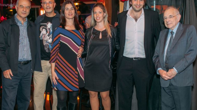 אליהו וינוגרד, מתן ודנה גוטמן, דפנה וגדעון פישר ואוריאל לין (צילום: אילן ספרא)