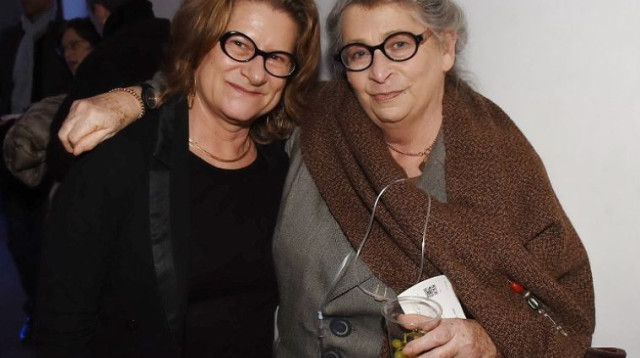 דינה אלדור ונחמה ריבלין (צילום: אביב חופי)