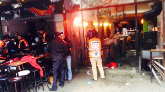 הפאב בו אירע הירי ברחוב דיזנגוף בת"א  (צילום: אבשלום ששוני)