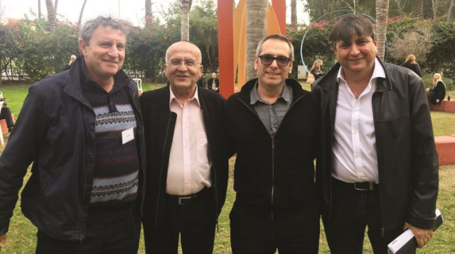 ירון אשל, אלון וקסמן, אהרן נמרד ועופר שחטר, הלאונג' (צילום: תמיר ברגיג)