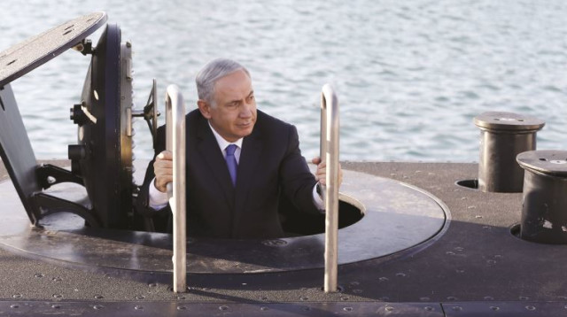 רה"מ בנימין נתניהו חונך את הצוללת אח"י רהב (צילום: רויטרס)