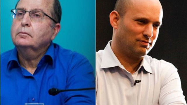 נפתלי בנט ומשה יעלון (צילום: פלאש 90)