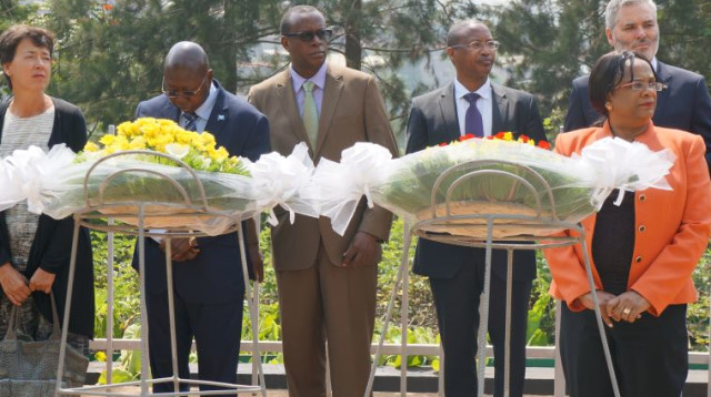 טקס לציון יום השואה בקיגאלי, רואנדה (צילום: דנה סומברג)