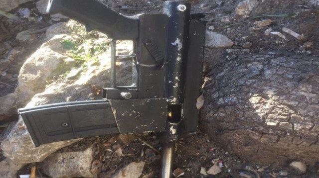 נשקם של המחבלים מהפיגוע בשער שכם (צילום: חטיבת דובר המשטרה)