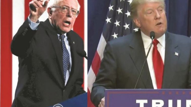 דונלד טראמפ וברני סנדרס (צילום: רויטרס)