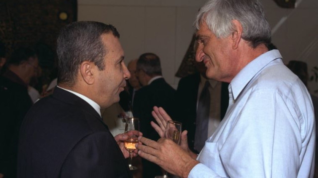 יאנוש בן גל ואהוד ברק (צילום: יעקב סער, לע"מ)