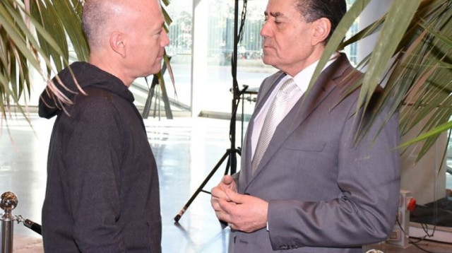 חיים סבן ואבי ניר (צילום: אביב חופי)