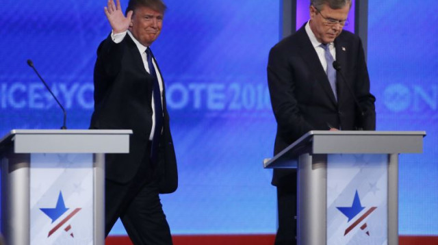 ג'ב בוש ודונלד טראמפ (צילום: רויטרס)