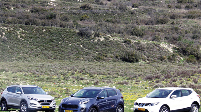 רכב, יונדאי טוסון, קיה ספורטאז', ניסאן קשקאי (צילום: נעם וינד)