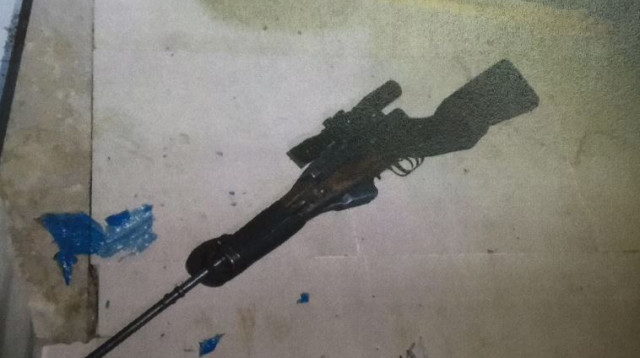 נשק ששימש צלפים מחברון (צילום: דוברות שב"כ)