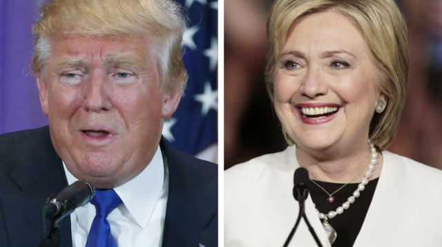דונלד טראמפ והילרי קלינטון (צילום: רויטרס)