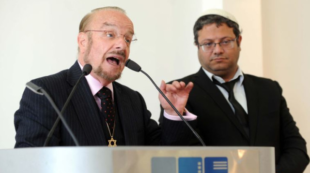 איתמר בן גביר ויורם שפטל  (צילום: אבשלום ששוני)