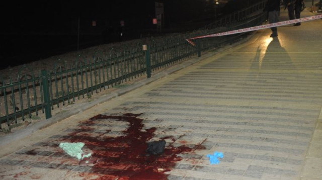 זירת הפיגוע ביפו  (צילום: %אבשלום ששוני%)