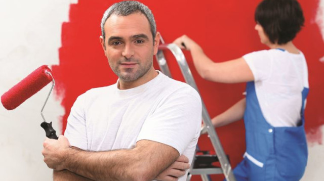 צביעת בית (צילום: אינגאימג)