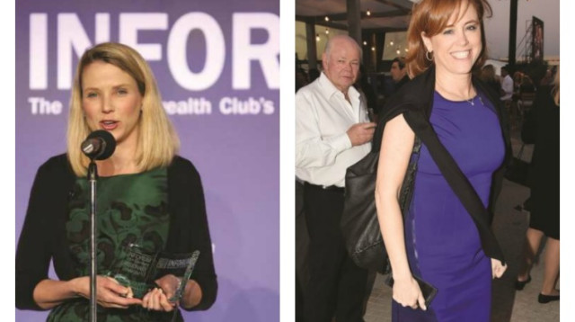 מריסה מאייר ורקפת רוסק עמינח (צילום: אביב חופי,רויטרס)