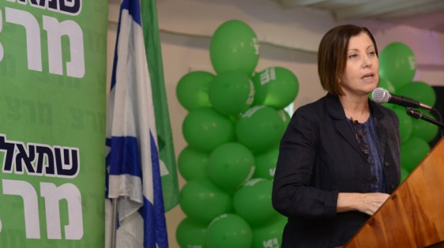 זהבה גלאון בוועידת מרצ (צילום: תומר נויברג, פלאש 90)