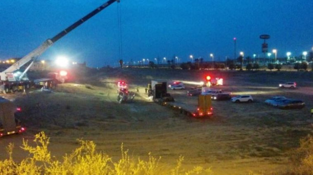 תאונת רכבת המשא בדימונה (צילום: כבאות והצלה מחוז דרום)