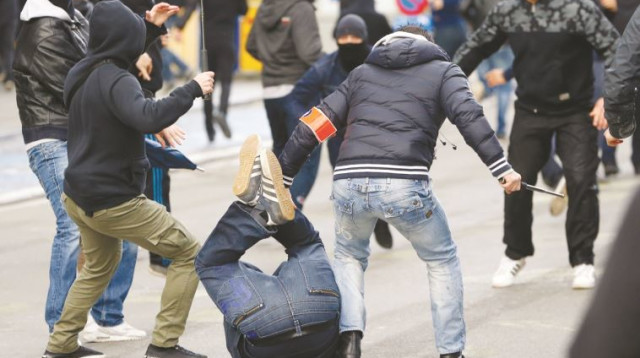 עימותים בבריסל (צילום: רויטרס)