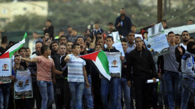 צעדת מחאה בג'בל מוכאבר (צילום: מועמר עוואד, פלאש 90)