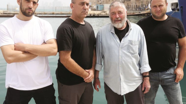 הדייגים בילו, שרון, גלוזמן ומנצור (צילום: אריאל בשור)