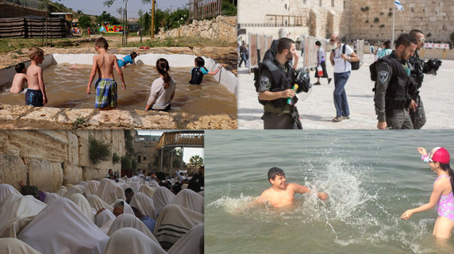 מטיילים בפסח, חול המועד (צילום: גרשון אלינסון, פלאש 90, מרק ישראל סלם, רשות הכנרת ויונתן סינדל, פלאש 90)