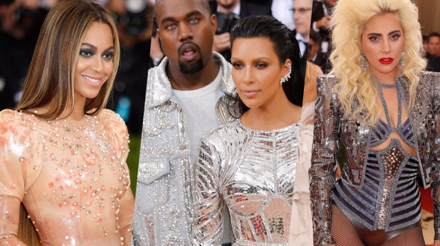ליידי גאגא, קים קרדשיאן וקניה ווסט, ביונסה (צילום: רויטרס)