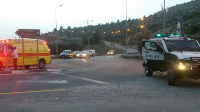 פיגוע דריסה בצומת הפרסה (צילום: מד"א, מרחב ירושלים)