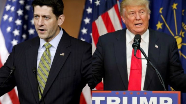 דונלד טראמפ ופול ריאן (צילום: רויטרס)