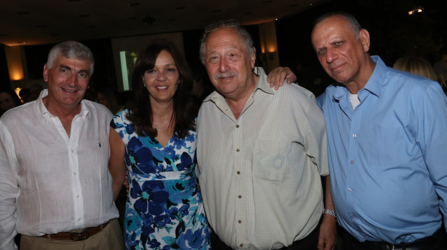דב מורן, יוסי ורדי ציפי ויגאל לנדאו (צילום: אביב חופי)