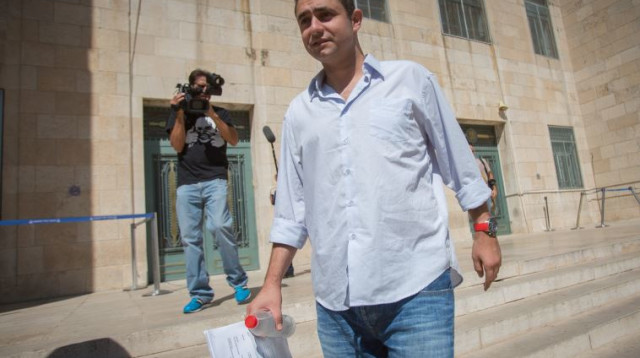 ערן מלכה בבית המשפט המחוזי בירושלים (צילום: יונתן זינדל, פלאש 90)