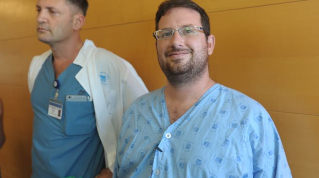 חגי קליין שנפצע בפיגוע בשרונה (צילום: אבשלום ששוני)