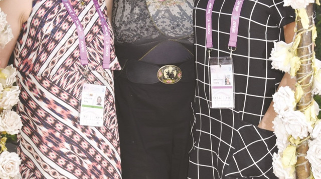 ויניארה זריפובה, מיכל נגרין ודליה קוטקאיתה (צילום: מורין גבסו)