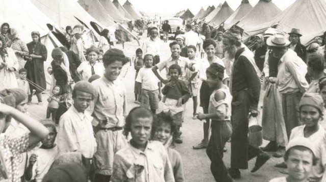 ילדים עולי תימן במעברות בשנת 1950 (צילום: ה. חיים פין)