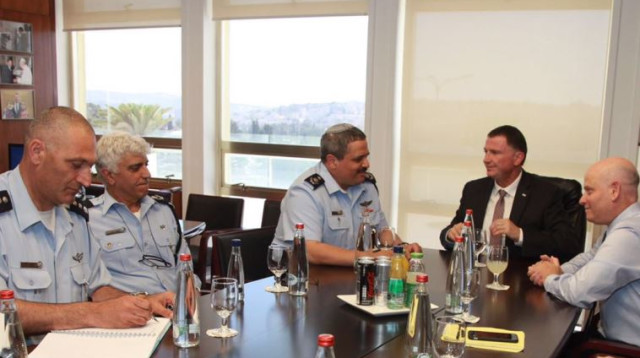 פגישת אדלשטיין ואלשיך (צילום: דוברות הכנסת)