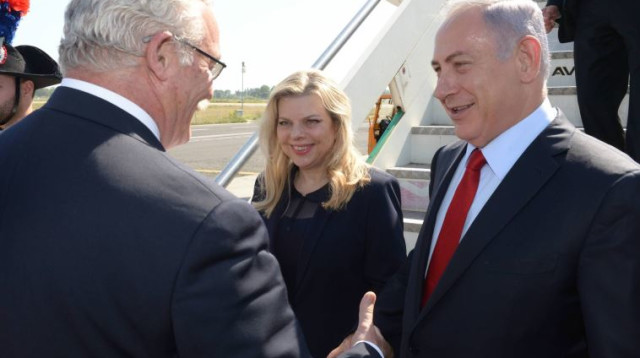 בנימין נתניהו ושרה בביקור באיטליה (צילום: עמוס בן גרשום, לע"מ)
