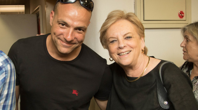 דורית ביניש ויואל חשין (צילום: ניר קידר)