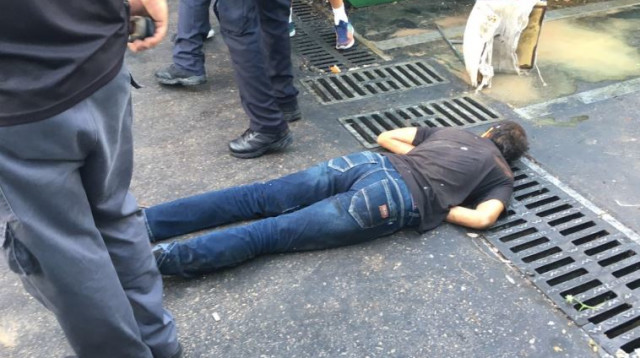 הדוקר בנתניה (צילום: תקשורת/ כללי בוואטסאפ)