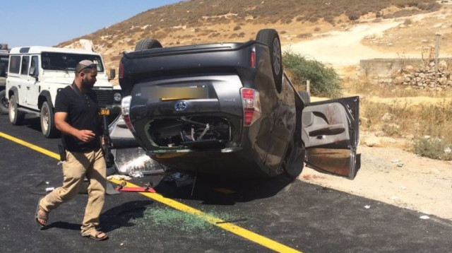 פיגוע ירי סמוך לחברון (צילום: דוברות כב"ה יו"ש תחנה אזורית יהודה)