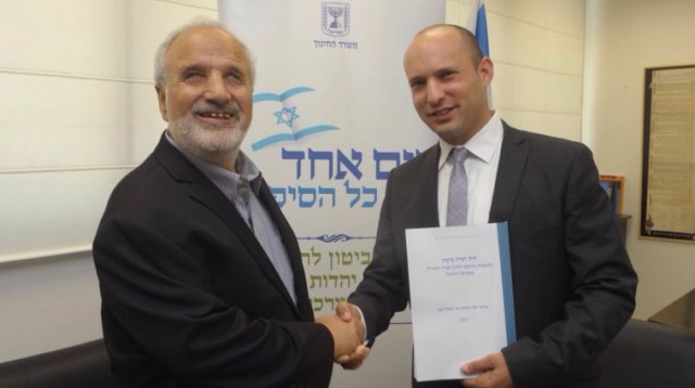 נפתלי בנט וארז ביטון (צילום: אבשלום ששוני)