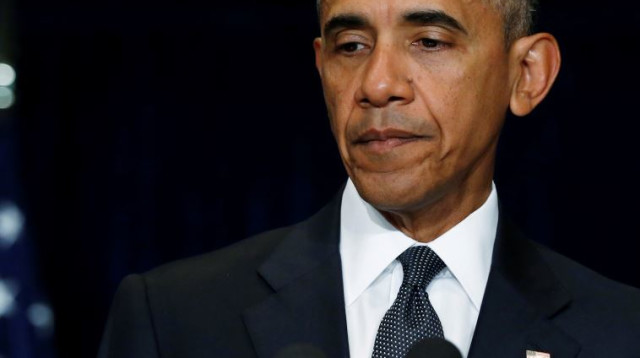 נשיא ארה"ב ברק אובמה, במסיבת עיתונאים על הירי בדאלאס (צילום: רויטרס)