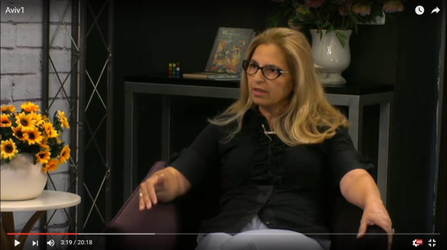 אביב לנדאו-ארצי, יזמית ומנכ"לית "אמנות החדשנות" (צילום: אסקימו TV)