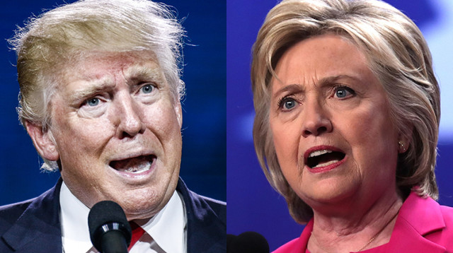 הילרי קלינטון, דונלד טראמפ (צילום: Getty images)
