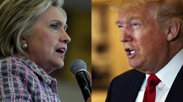 הילרי קלינטון, דונלד טראמפ (צילום: Getty images)