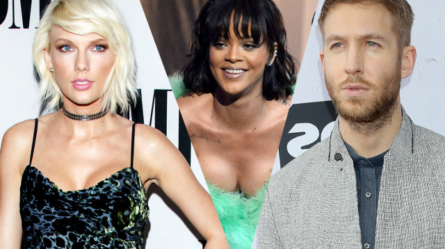 קלווין האריס, ריהאנה, טיילור סוויפט (צילום: Getty images)