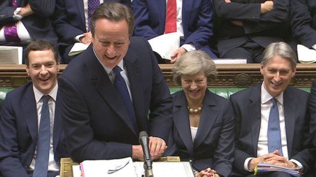 דיוויד קמרון בנאום הפרידה (צילום: רויטרס)