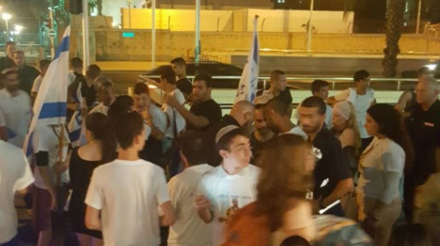 צעדת תמיכה בחייל אלאור אזריה (צילום: דיווח ראשוני,פייסבוק)