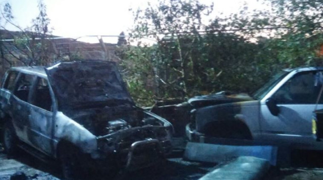 תג מחיר, הצתת רכבים סמוך לכפר יפיע (צילום: חטיבת דובר המשטרה)