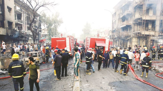 זירת הפיגועים בבגדד, ארכיון (צילום: רויטרס)